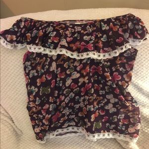 Ya L.A. blouse - floral with butterflies